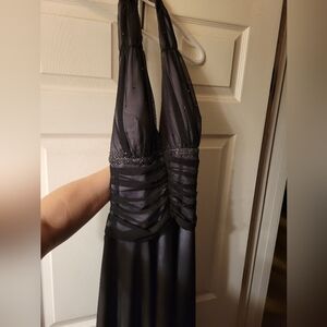 Laura Women's Size 14 Halter Mesh Lavender Sequin Below Knee Occasion Dress